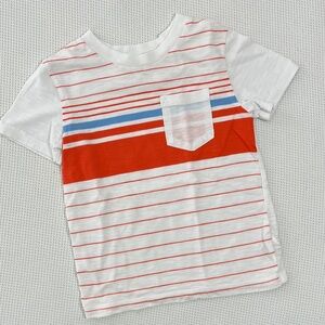 Cherokee orange and Blue Striped Tee 4T